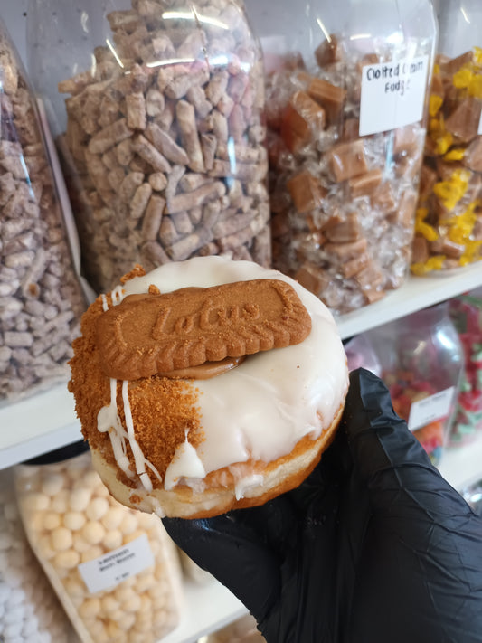 BIG FAT WHITE CHOC BISCOFF DONUT